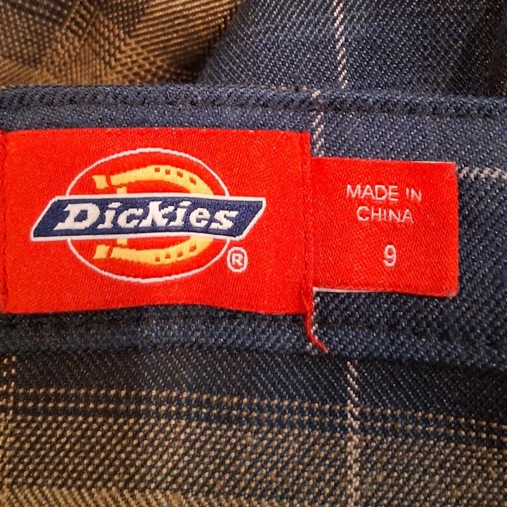 Dickies Size 9 Brown Plaid Pleated Mini Skirt Academic Grunge‎ Schoolgirl Style